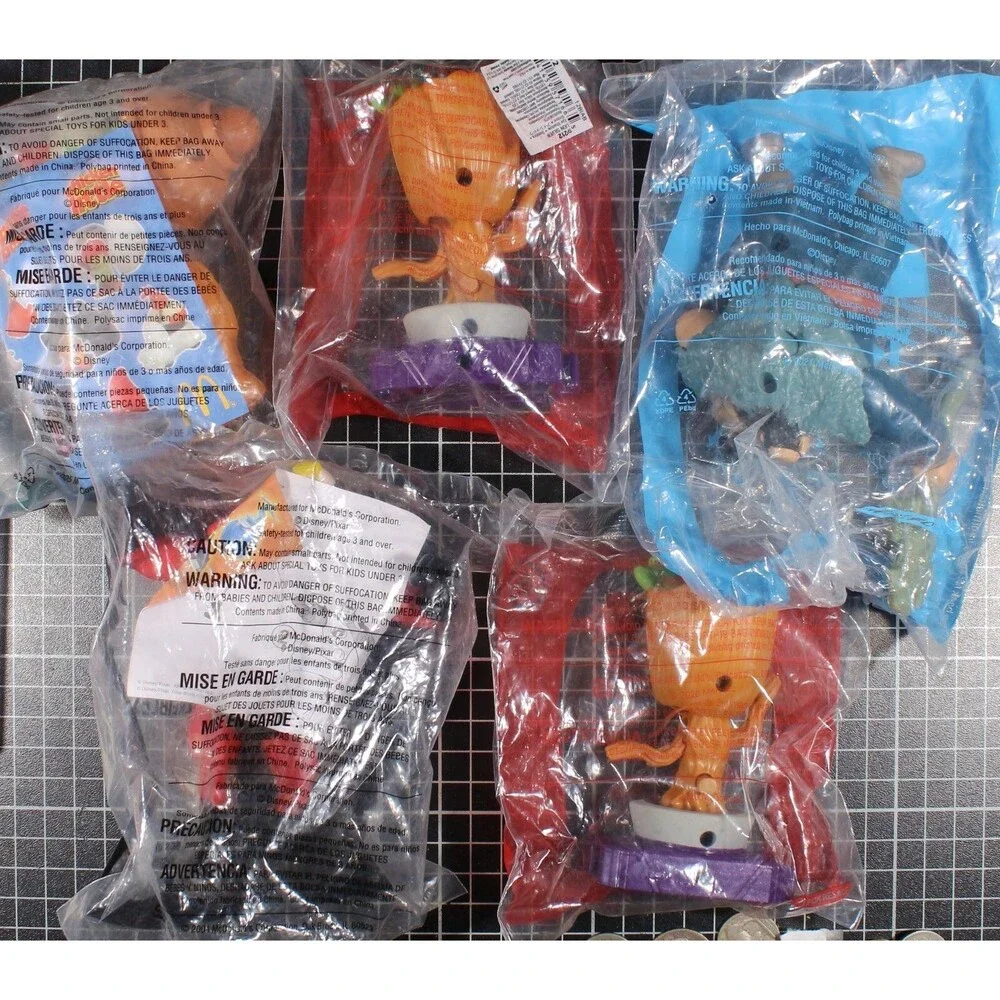 Disney McDonalds Happy Meal Toy Lot 5 Marvel Groot Incredibles Raya Chicken